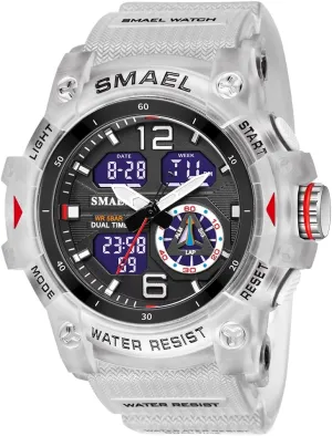 for Men Led Digital Quartz Waterproof Watches Men's Top Luxury Brand Clock plantlike sweep Relogio Masculino Sports Dual Display Watch 