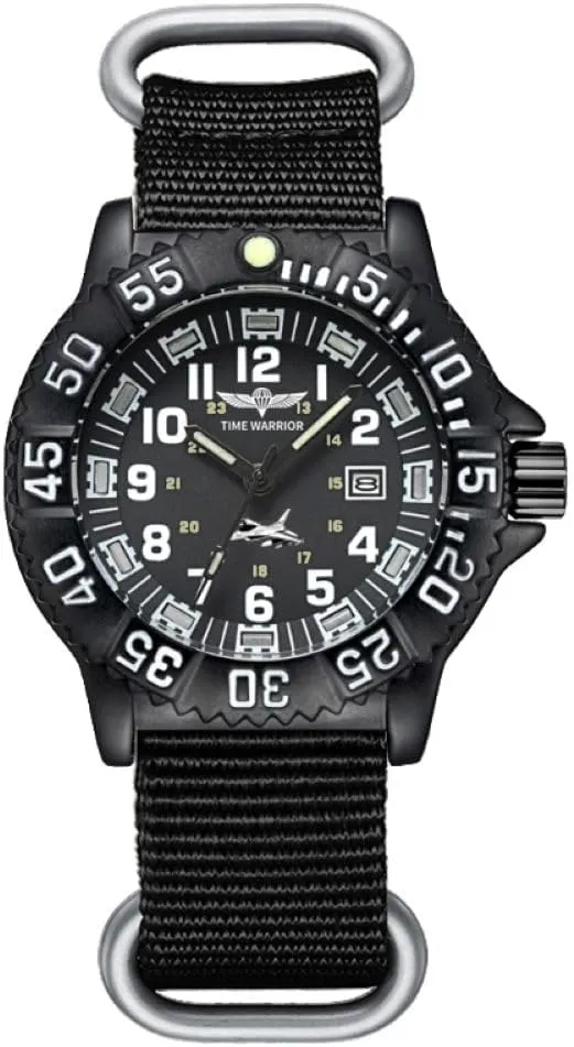 for Men, Men's Watches. (Fabric Black Band) Military Watch Special Forces Swiss Luminous, unwillingness Stainless Steel Tactical Night Watches 