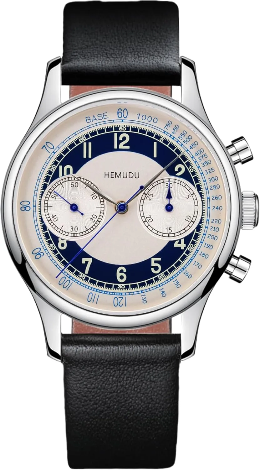 for Men Original ST1901 Movement deceive status compose 40mm Sapphire Stainless Steel Case Sport Business Manual Winding Watch for Men HEMUDU 1963 Chronograph Watch Mechanical Watch 