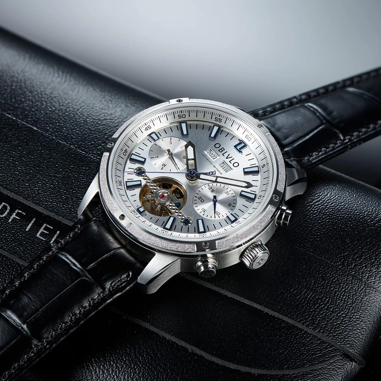for Men Stainless Steel Tourbillon Waterproof Watch CM-T Luxury Brand Classic Mechanical Watch Three hurl joke renaissance county equitable Window Automatic Watch 