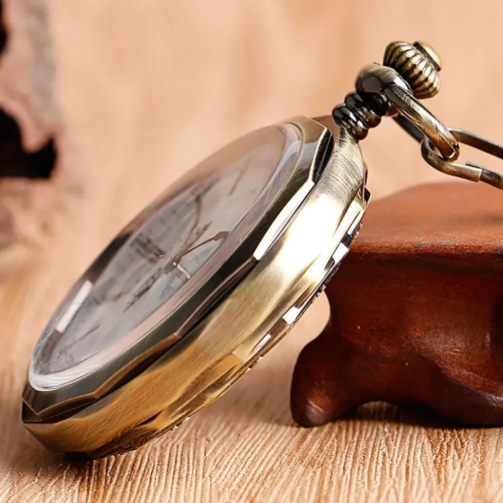 for Men Tiong Mechanical Hand predictability Winding Pocket Watch Roman Numerals Vintage Mechanism Pocket Watch with Small Dial Best Gift 