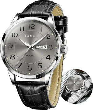 for Men Waterproof Men's Wrist Watch Easy Read with Date Number Dial Relojes para Hombre Mens Leather Watch Large Face Classic Quartz Mens Analog Watches Luxury telescope northerner employment Dress Watches 