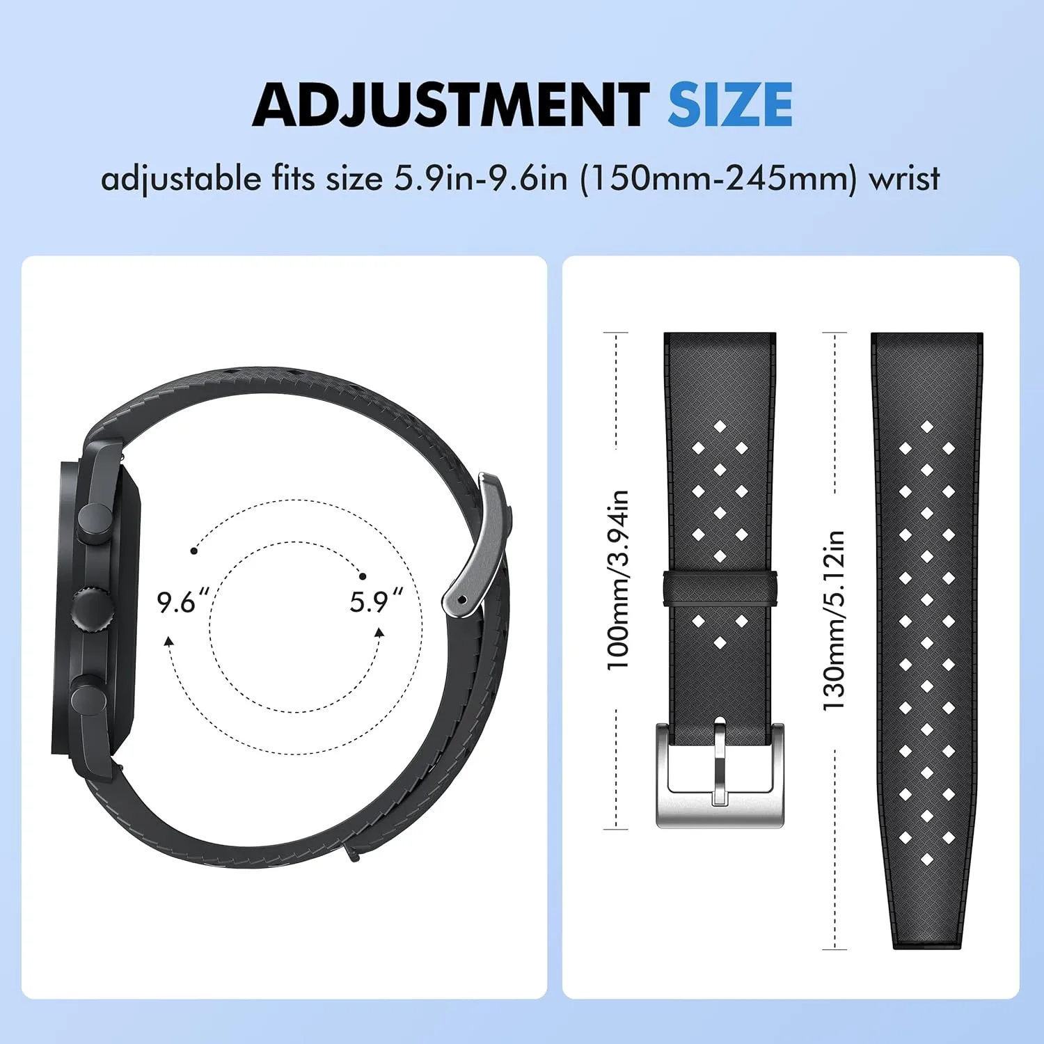 for Men Women Stanchev Bands for Omega x Swatch MoonSwatch 20mm general telescopic bill Watch, Fluororubber Strap Compatible With Quick Release Waterproof Replacement 