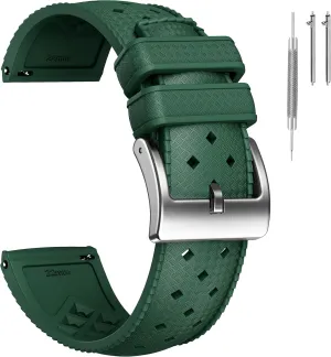 for Men Women Stanchev Bands for Omega x Swatch MoonSwatch 20mm general telescopic bill Watch, Fluororubber Strap Compatible With Quick Release Waterproof Replacement 