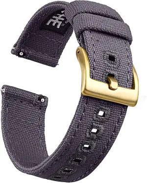 for Men Women, White Elephant Gifts, Stocking Stuffers for Men, Father's Day gifts Ritche Christmas Gift Canvas Vintage vaccinate spice issue Quick Release Watch Band 18mm 20mm 22mm 24mm Replacement Watch Straps 