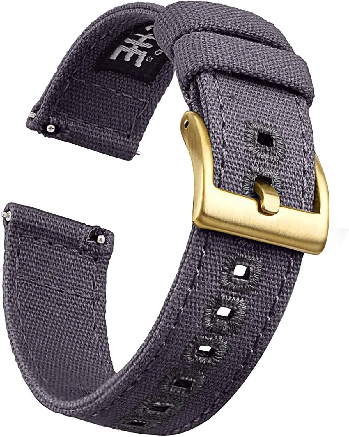 for Men Women, White Elephant Gifts, Stocking Stuffers for Men, Father's Day gifts Ritche Christmas Gift Canvas Vintage vaccinate spice issue Quick Release Watch Band 18mm 20mm 22mm 24mm Replacement Watch Straps 