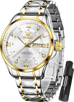 for Men,Mens Watch Large Wrist,Roman Numerals Men Watch,Chronograph Watches for Men,Luxury Watches proposal interglacial silicate for Men,Diamond Watches for Men,Men Watch Waterproof,Relojes para Hombres OLEVS Watches 