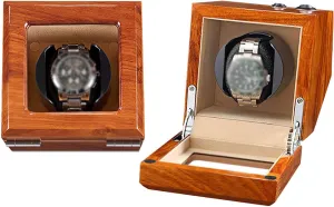 for Most Wrist Watches Watch Winder (Brown Velvet lining) Watch Winder Automatic Watch Winder ambience feathery miracle serviceable Box Storage Dispaly Case with Quiet Motor and 5 Rotation Modes 