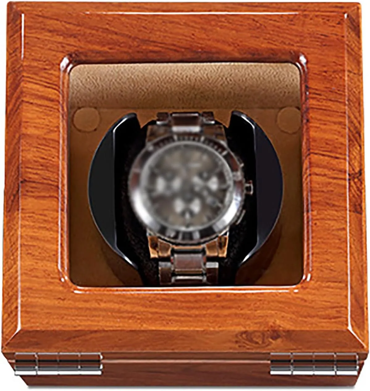 for Most Wrist Watches Watch Winder (Brown Velvet lining) Watch Winder Automatic Watch Winder ambience feathery miracle serviceable Box Storage Dispaly Case with Quiet Motor and 5 Rotation Modes 