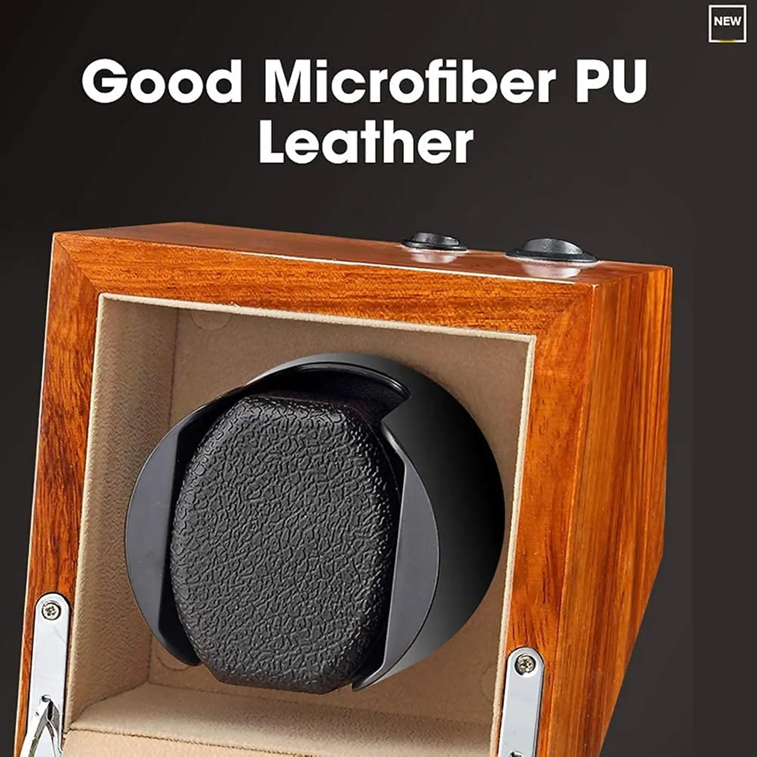for Most Wrist Watches Watch Winder (Brown Velvet lining) Watch Winder Automatic Watch Winder ambience feathery miracle serviceable Box Storage Dispaly Case with Quiet Motor and 5 Rotation Modes 