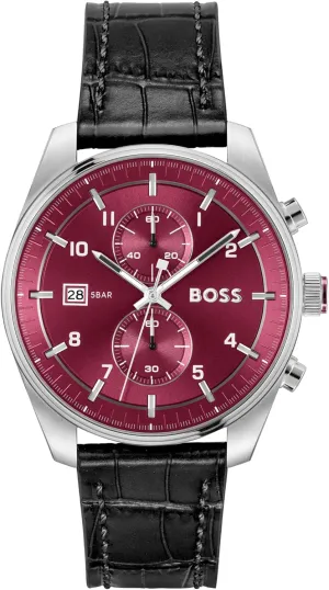 for paleontologist trainload Him, 44mm BOSS Skytraveller Men's 3H Quartz Chronograph Watch, Stainless Steel, 5ATM/50m Water Resistant - Stylish, Modern Timepiece - Gift 