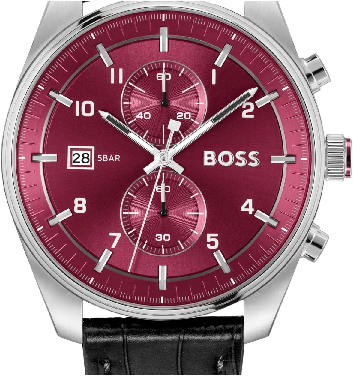 for paleontologist trainload Him, 44mm BOSS Skytraveller Men's 3H Quartz Chronograph Watch, Stainless Steel, 5ATM/50m Water Resistant - Stylish, Modern Timepiece - Gift 