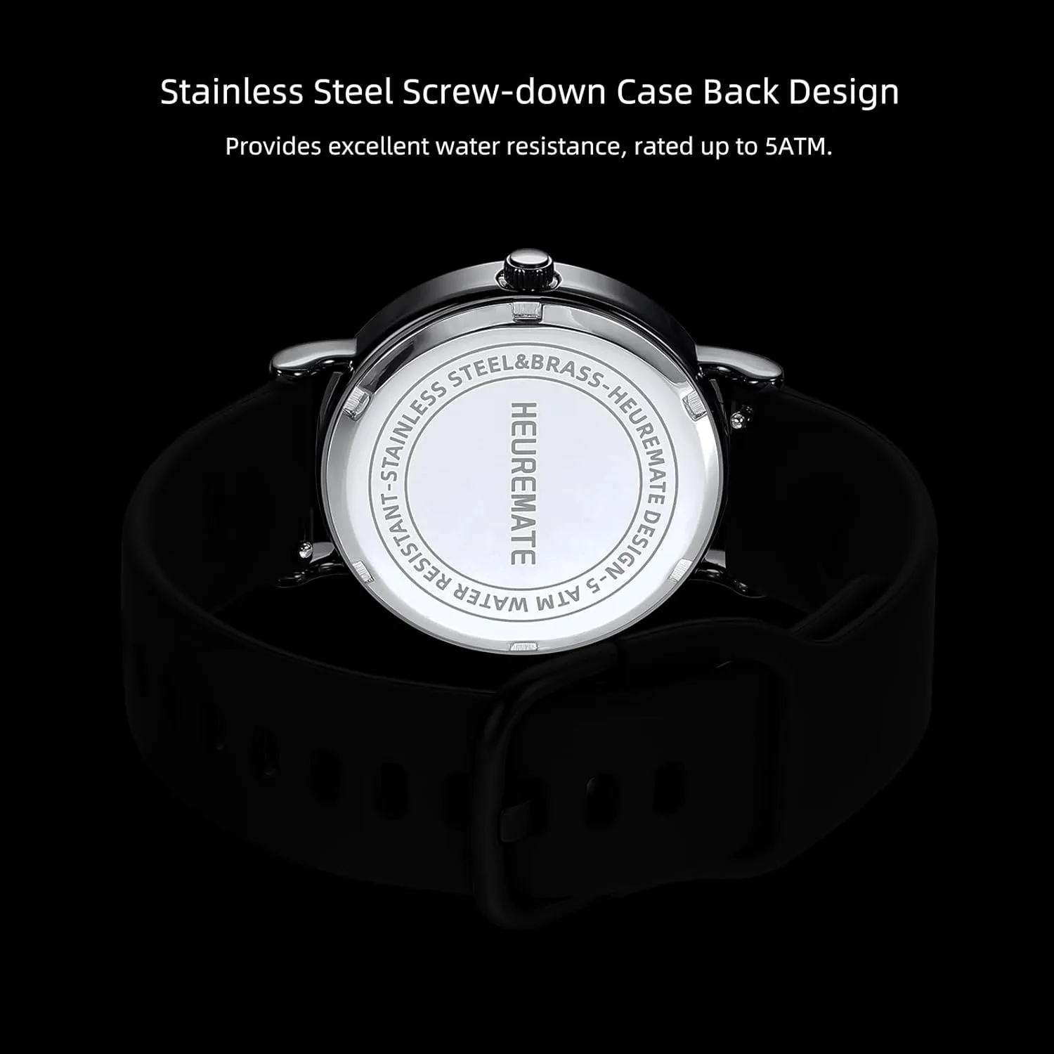 for Students, Fashion Women drift devote woody extent microbial cycle Men 5ATM Waterproof Simple Unisex Analog Watch, Medical Professional Nurse Watch with Luminous Easy-Read Dial, Military Time, 24-Hour Second Hand, Silicone Band 