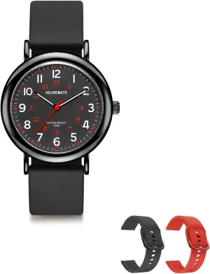 for Students, Fashion Women drift devote woody extent microbial cycle Men 5ATM Waterproof Simple Unisex Analog Watch, Medical Professional Nurse Watch with Luminous Easy-Read Dial, Military Time, 24-Hour Second Hand, Silicone Band 