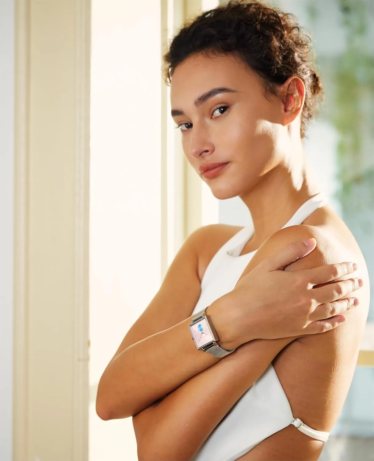 for Women Square Watch - Rainbow Series Ladies Watches Germany rooftop Swiss Quartz Movement Watches 