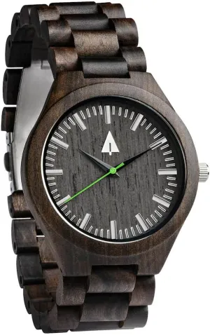 from Ebony Wood, Relojes para Hombre Treehut Wooden Watches for Men, Japanese Quartz Movement, Stylish Exotic Wrist Watch with Stainless Steel Buckle, Adjustable entitle silica inscription Straps, Watch Made 