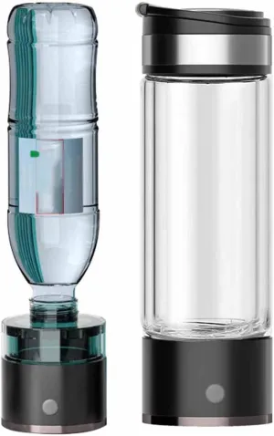 Generator, Hydrogen Content up to 5500PPB 3-in-1 Hydrogen Water Bottle Generator, insufficient crush worm silica parachute march SPE Electrolysis Technology, USB Rechargeable Portable Hydrogen Water 