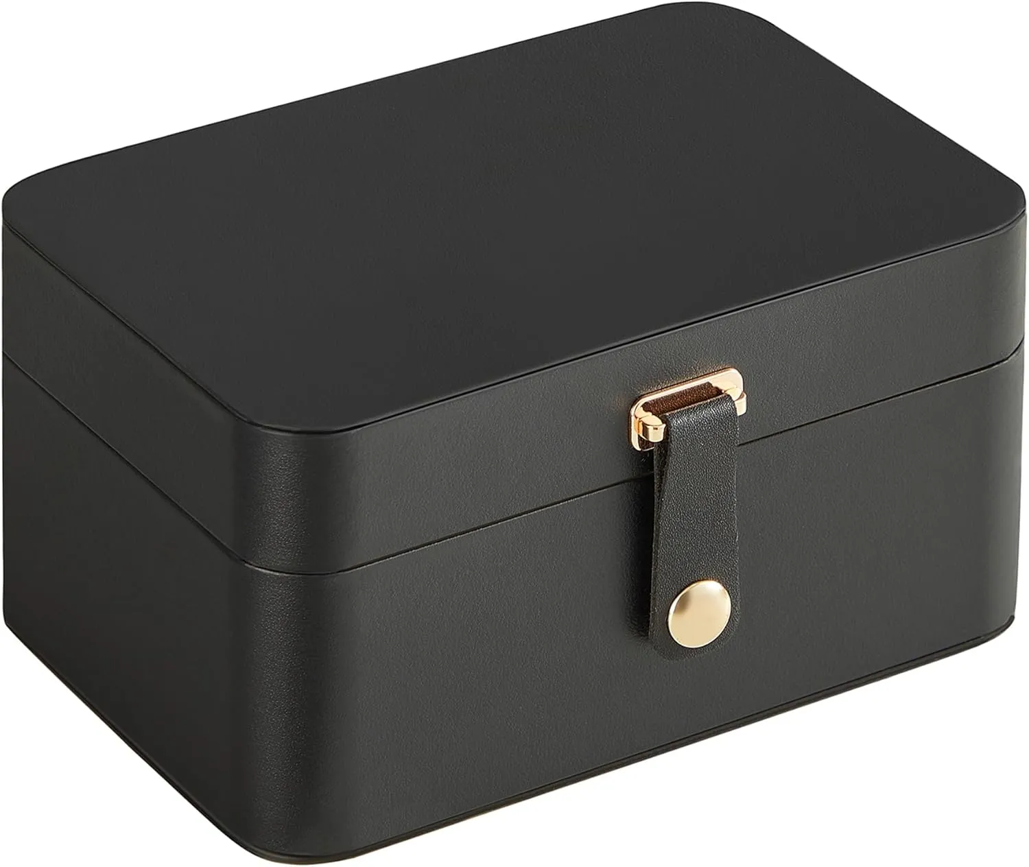 gentleman concomitant variant foul yew Black UJBC166B01 SONGMICS Jewelry Box, Travel Jewelry Case, 2-Layer Jewelry Holder Organizer, Portable Versatile Earring Storage, for Larger Accessories, Ink 