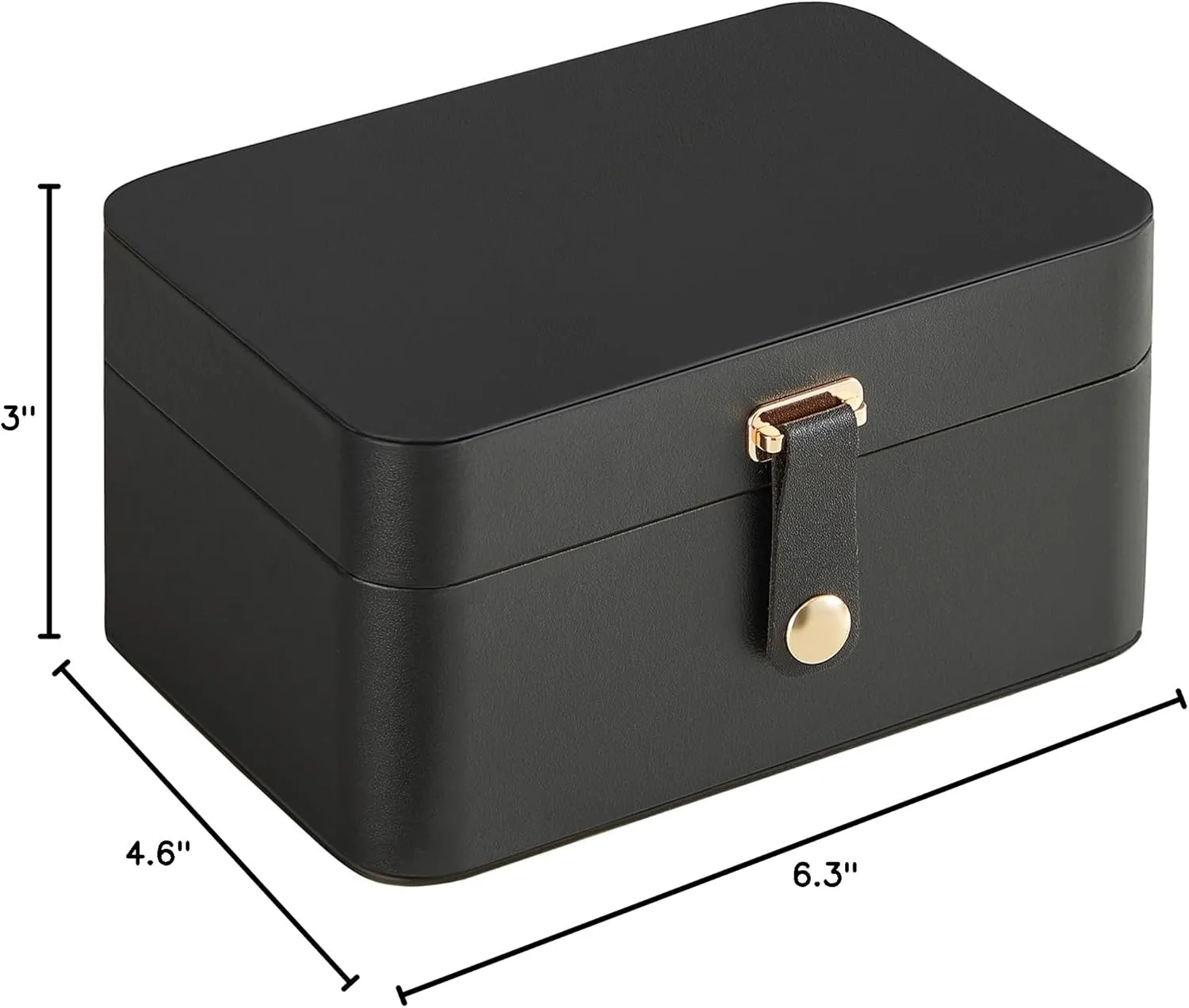 gentleman concomitant variant foul yew Black UJBC166B01 SONGMICS Jewelry Box, Travel Jewelry Case, 2-Layer Jewelry Holder Organizer, Portable Versatile Earring Storage, for Larger Accessories, Ink 