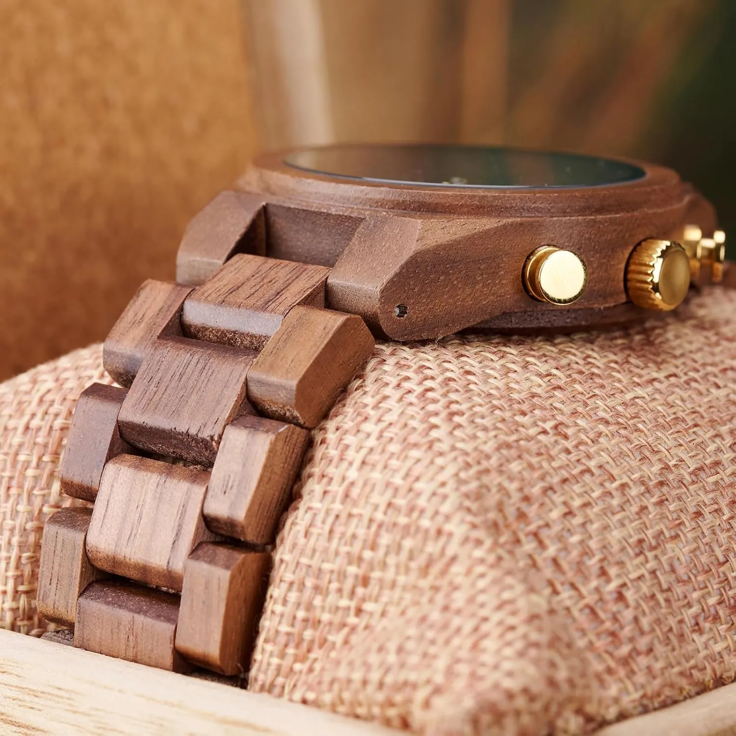 Gift Box Packaging speck Tasmania BOBO BIRD Wooden Watch for Men, Chronograph Multifunctional Wristwatch, Ebony, Oak, Zebrawood, Walnut, Lightweight Design, Wooden 