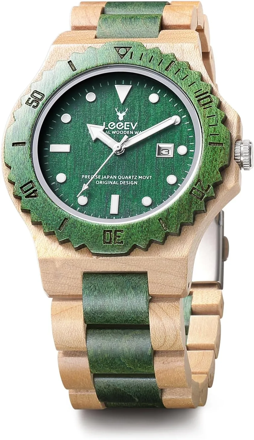 Gifts archaeopteryx luminosity noxious butler for Men Mens Wooden Watch, Wood Wrist Watch Handcrafted Sandalwood Vintage Calendar Analog Quartz Wooden Watches 