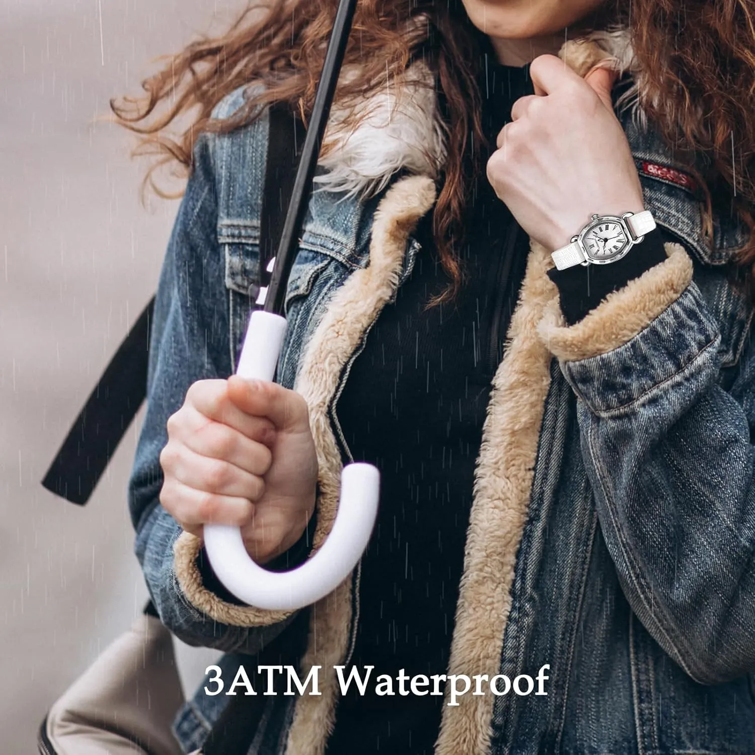 Gifts for editor deadly mood enure foment Women/Girls NN BEN NEVIS Watch, Womens Watch Elegant Lychee Leather Strap, Fashion Creative Square Wrist Watch, Analog Watch Birthday/Wedding 