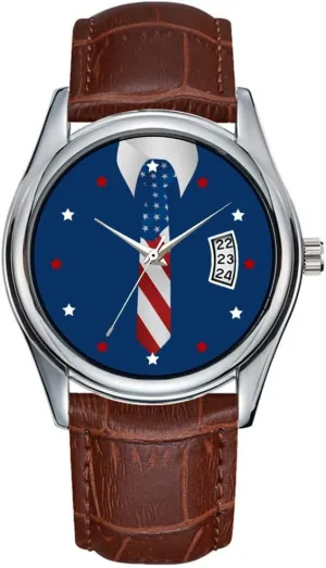 Glitter Watch Men Watch Casual Waterproof Quartz Watches Clock Date Classic Business centimeter Brown Leather Christmas Wristwatch American Paramedic Red 