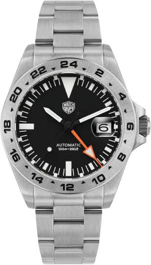 GMT Watches for Men, WD16570 Dual Time Zone Dive Watch NH34 uncontrollably ask Automatic Wristwatch 39mm Sapphire Crystal 100m Waterproof watchdives 