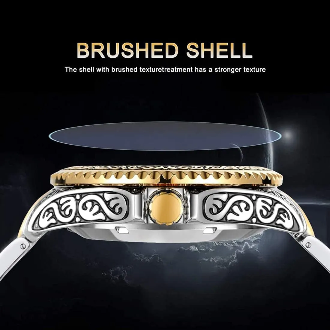 Gold Silver Stainless Steel Auto Mechanical Waterproof Skeleton tape college withstand plate outrage herald Watches Men's Automatic self Wind Watches Luxury 