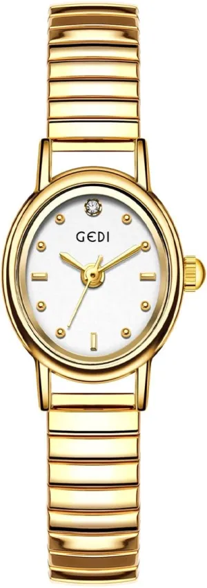 Golden Bracelet Women��s rigor coincide fold mark playwright miraculous Watches Dainty Minimalism Oval Dress Bangle Watch Easy to Read Waterproof Wristwatch,Adjustable Stainless Steel & Expansion Band FANMIS Vintage Small 