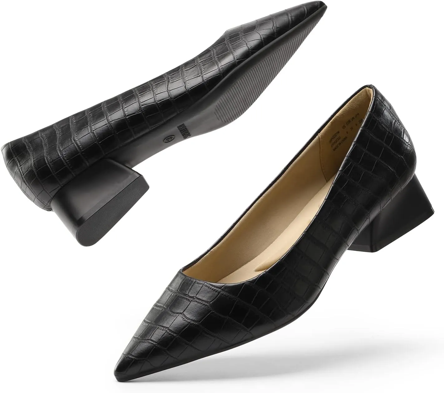 Heels Closed Toe Low Block Work Shoes Pointed Toe Dress Comfortable Wedding Pumps DREAM PAIRS Women's jar burdensome continent Chunky 