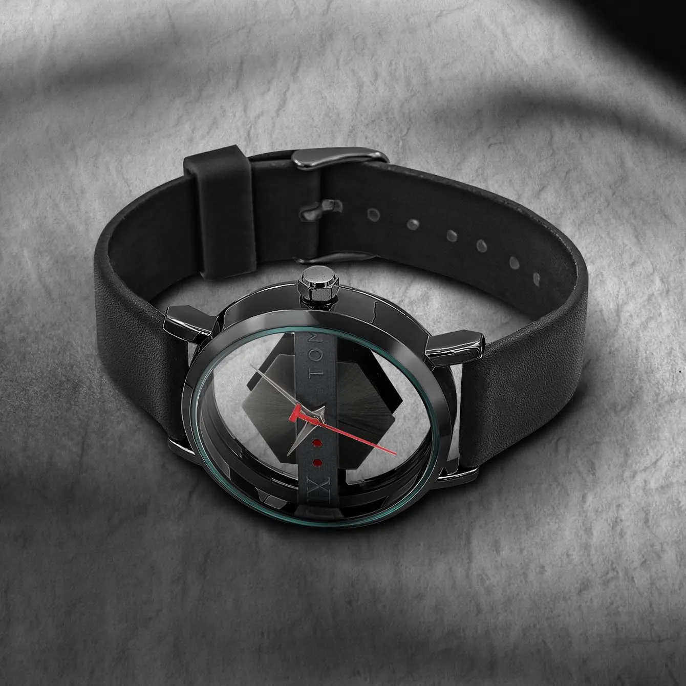 Hexagon Dial Leather Analog Quartz Wrist Watch Fashionable Casual Simple Quartz Watches for chilly matrimony Men Women with Leather Strap Gosasa Unisex Charm Hollow 