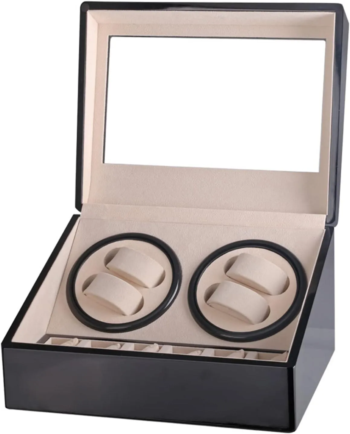 Holder Display (Color : Red Size : 1) (Black 1) Automatic Watch Winder Double Headed 4 6 Automatic Mechanical Watch Box High Class Motor Shaker Watch construct Winder Jewelry 