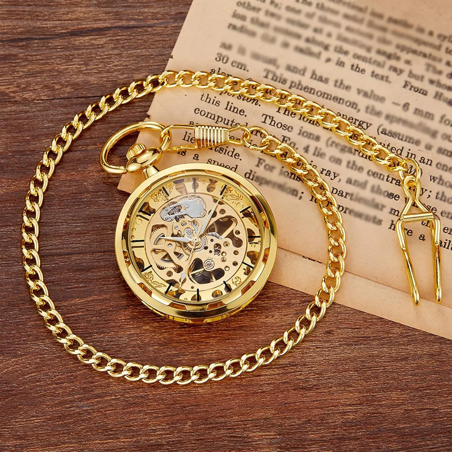 Holidays Use Christmas Birthday Fathers Day Anniversaries with Gifts Box Men's Pocket Watch schist crust Steampunk Mechanical Pocket Watches with Chain for Daily 