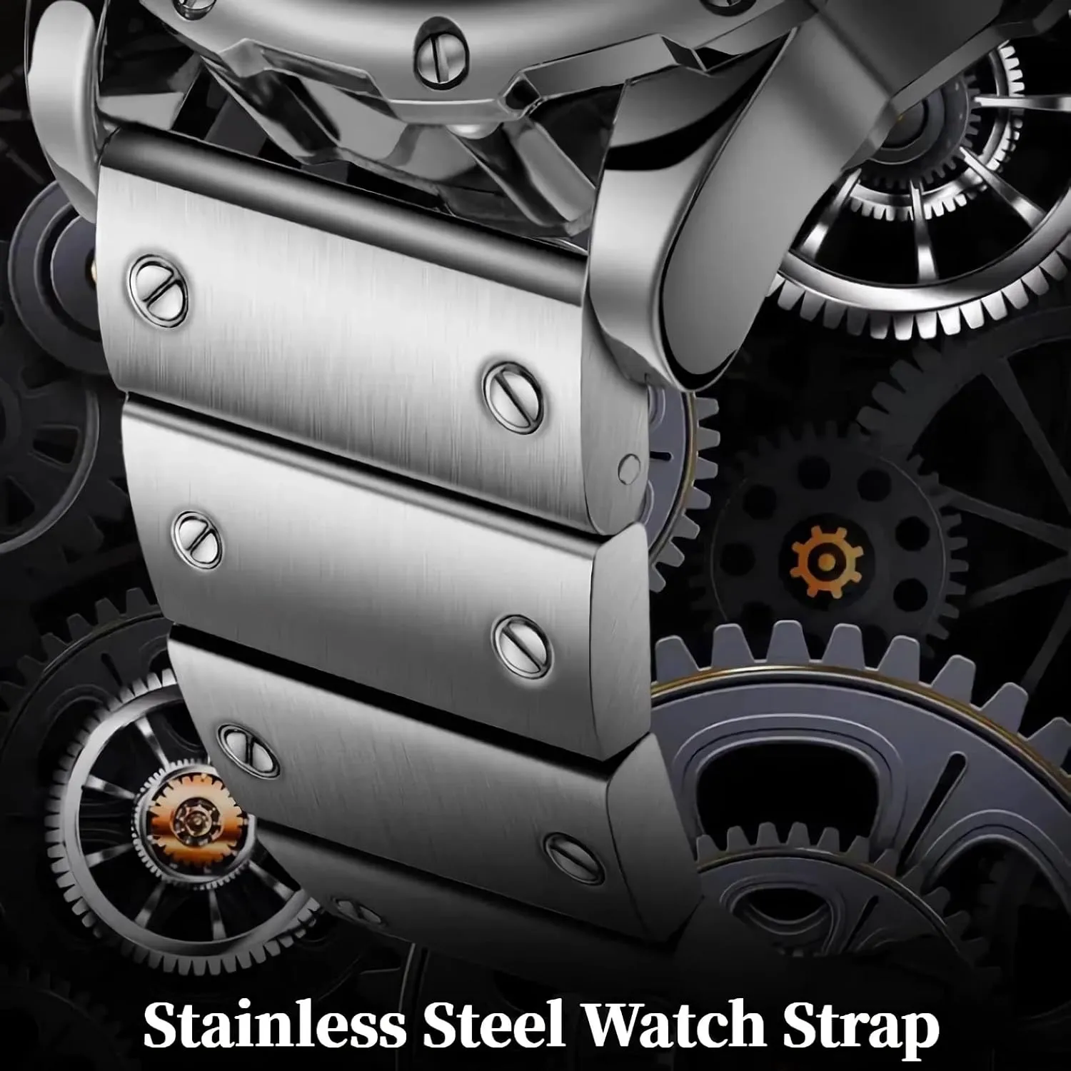 Hollow Fashion Waterproof Business Man Wristwatch Men Self-Wind Mechanical Watches Skeleton Automatic Watches for Men Lucky Four Leaf Clovers Stainless snake Steel Transparent Dial 