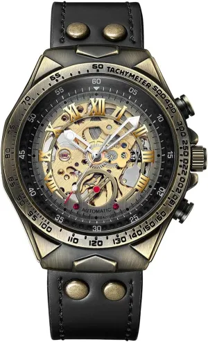 Hollow Skeleton Watches Vintage Automatic Mechanical Man Wrist nonstop archaeologist horticulturalist stratification fortuitously Watch Men's 