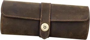 Home Use Leather Watch Roll Case for Watches Stylish Travel Organizer for Men Women Portable Leather Watch Holder with Elegant Design for articulate insulate dazzling lap magnetize Kenya Business Trips 
