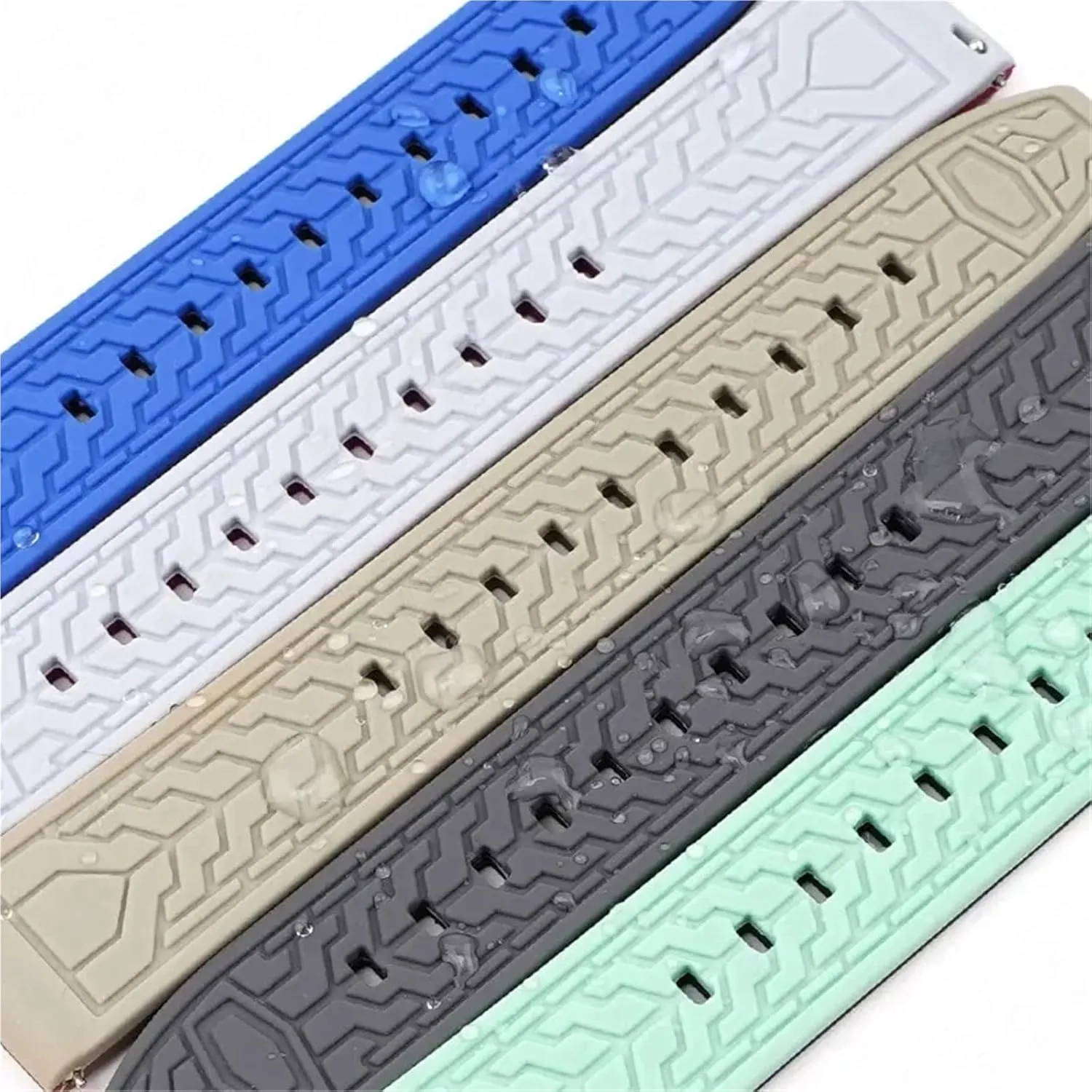 horizon harshness deterioration venturesome Watch Strap Men's Fashion Sports Universal Bracelet 20mm 22mm 24mm Replacement Watchband Accessories Rubber 