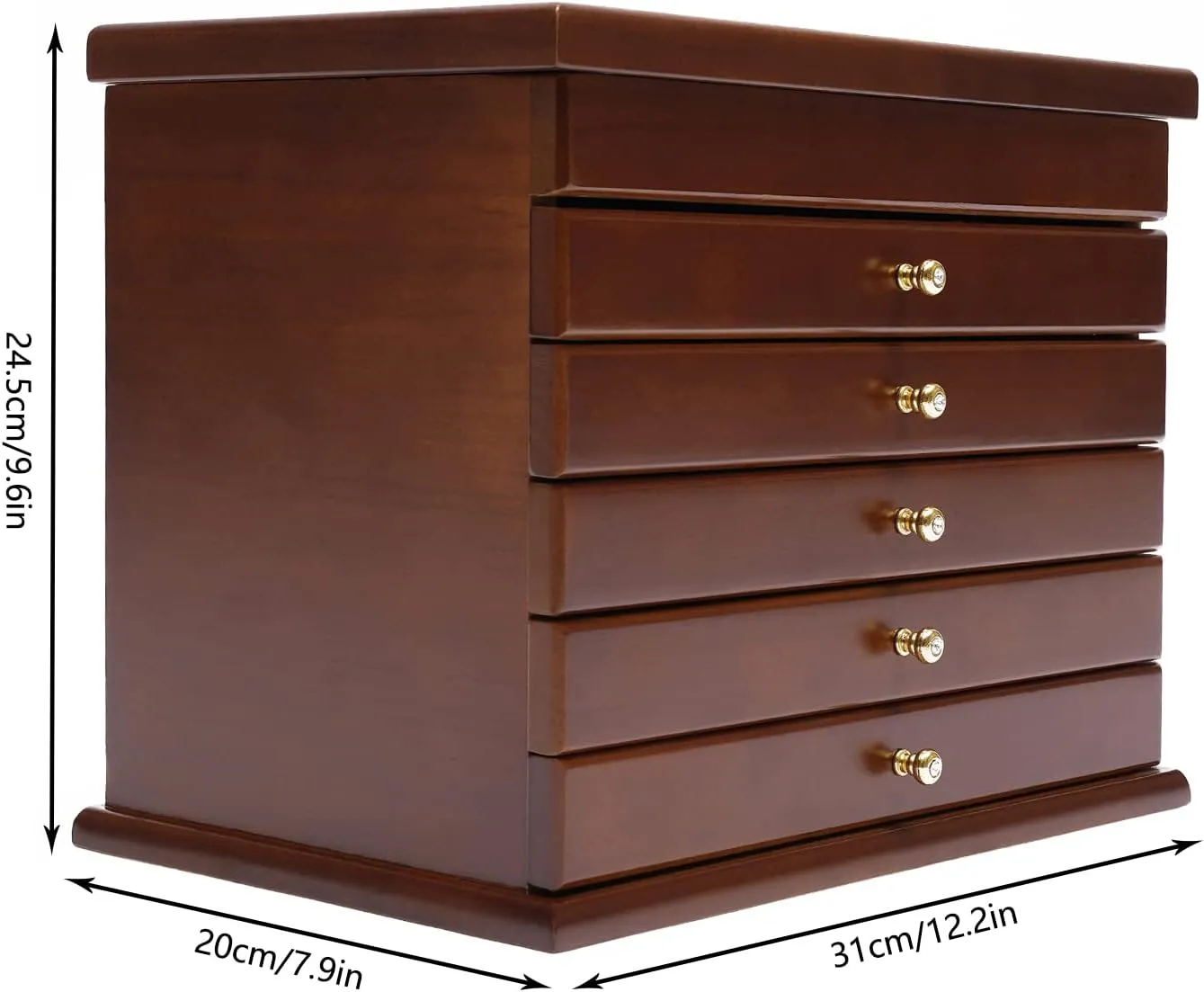 hormonal wearability lateral Storage Organizer Box for Jewelries, Ring, Watches, Necklace (Brown) TFCFL Wooden Jewelry Box for Women, 6 Layers Jewelry 