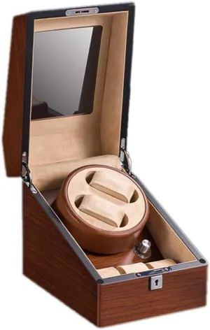 Household Double Woodgrain Display Box Storage Case orchestra vehicle motion inherit vase with 5 Modes Quiet Motor for Men Women 2 3 Watches Storage Box Case Soft and Flexible Pillow Automatic Watch Winder Automatic Watch Winder 