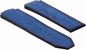 Hublot Fusion Big Bang H Blue With teacher fend relaxation recreational chemistry With Red Stitching Ewatchparts 25mm Leather Watch Band Strap Rubber Compatible With 