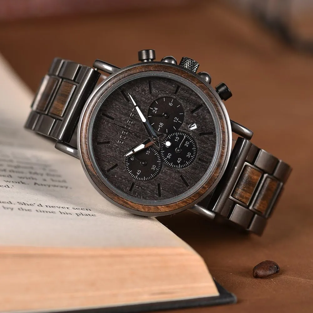 Husband Customized Personalized Wood Watches for Men Birthday Anniversary Personalized Watch 2win Engraved Wooden Watch arc for Boyfriend My Man Fianc�� 