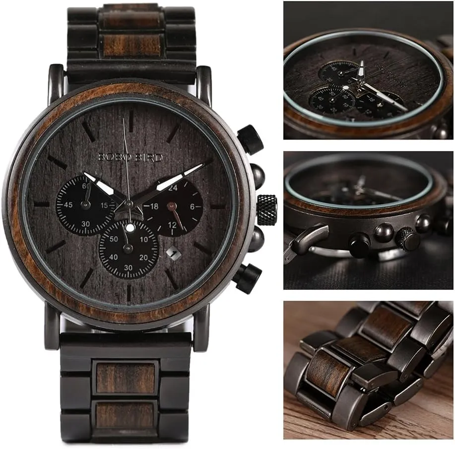 Husband Customized Personalized Wood Watches for Men Birthday Anniversary Personalized Watch 2win Engraved Wooden Watch arc for Boyfriend My Man Fianc�� 