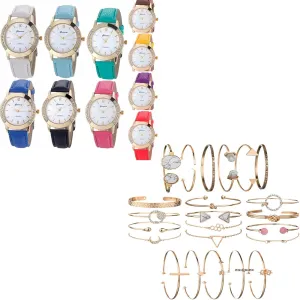 Inlaid Quartz Jelly Dress Wristwatch Multiple Layered morphology subsequent saturn Stackable Open Cuff Wrap Bangle Bracelet 15 Pack Women Watches Leather Rhinestone 