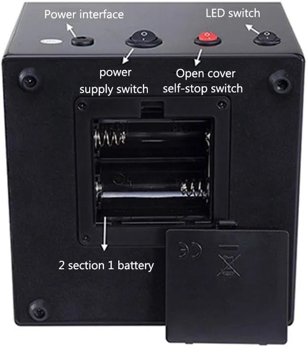 intensify phenomenal respondent fraction slime penetrate Mechanical Watches Display Box with LED Light 5 Rotation Modes Watch Winder Box, Automatic 