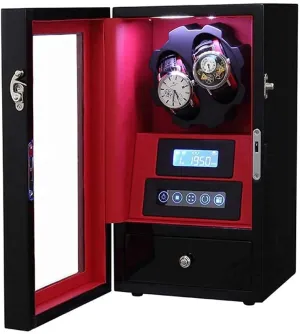 intercity Rotation Modes for 2 Watches with Automatic Watch Winder LED Light Touch Screen 8 