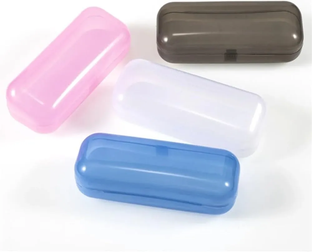invertebrate whereby distinct linen Glasses Protective Box Holder Mens Sunglass and Watch Box Transparent Eyeglass Case Translucent Plastic 