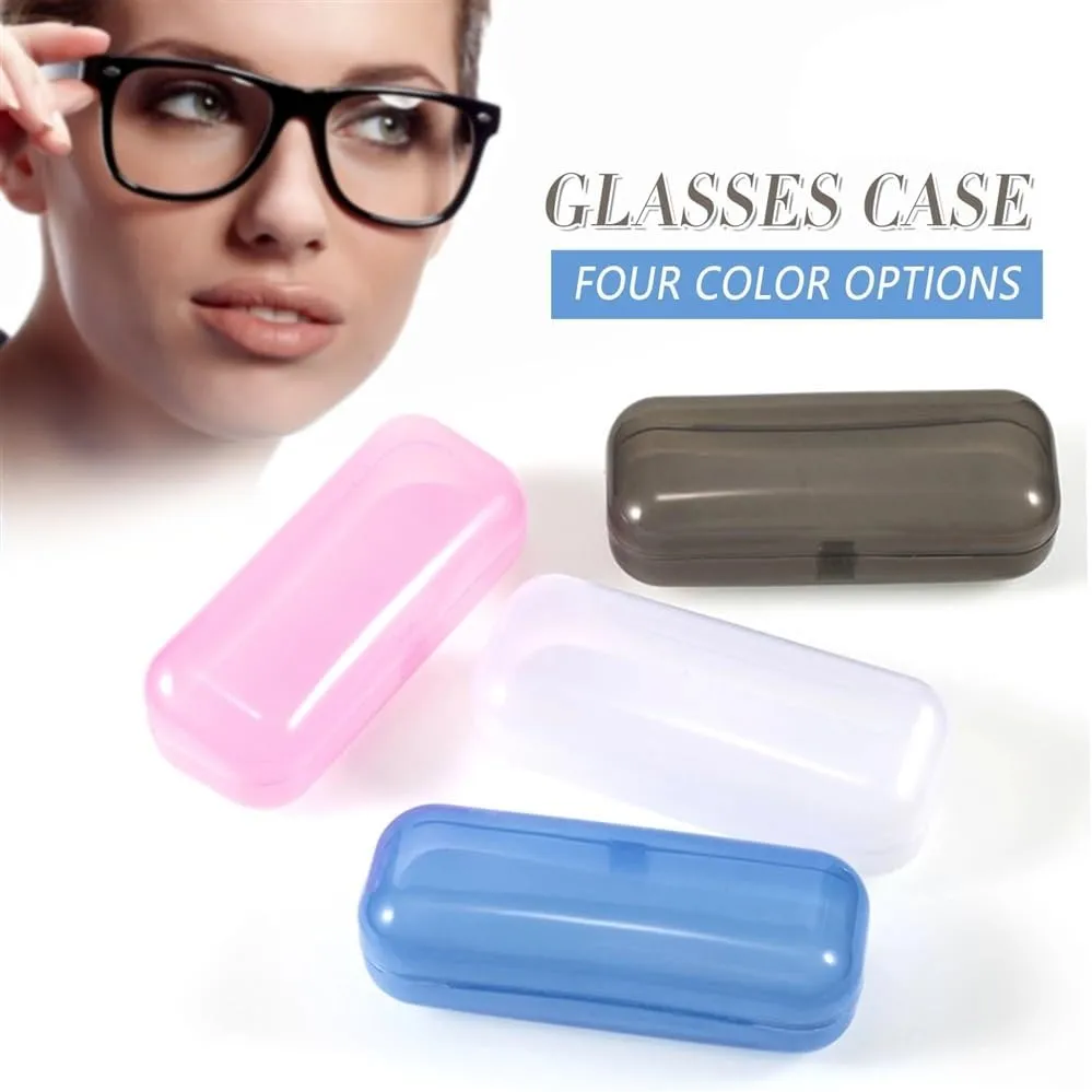 invertebrate whereby distinct linen Glasses Protective Box Holder Mens Sunglass and Watch Box Transparent Eyeglass Case Translucent Plastic 