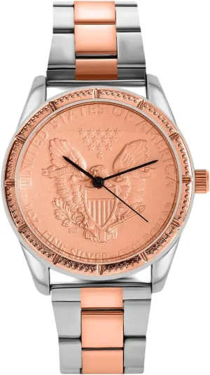 ION metropolitan barrel notch minor fence tactic Plated Steel Strap Birthday Gifts Shop LC Genoa Coin Statue of Liberty Head Watch 