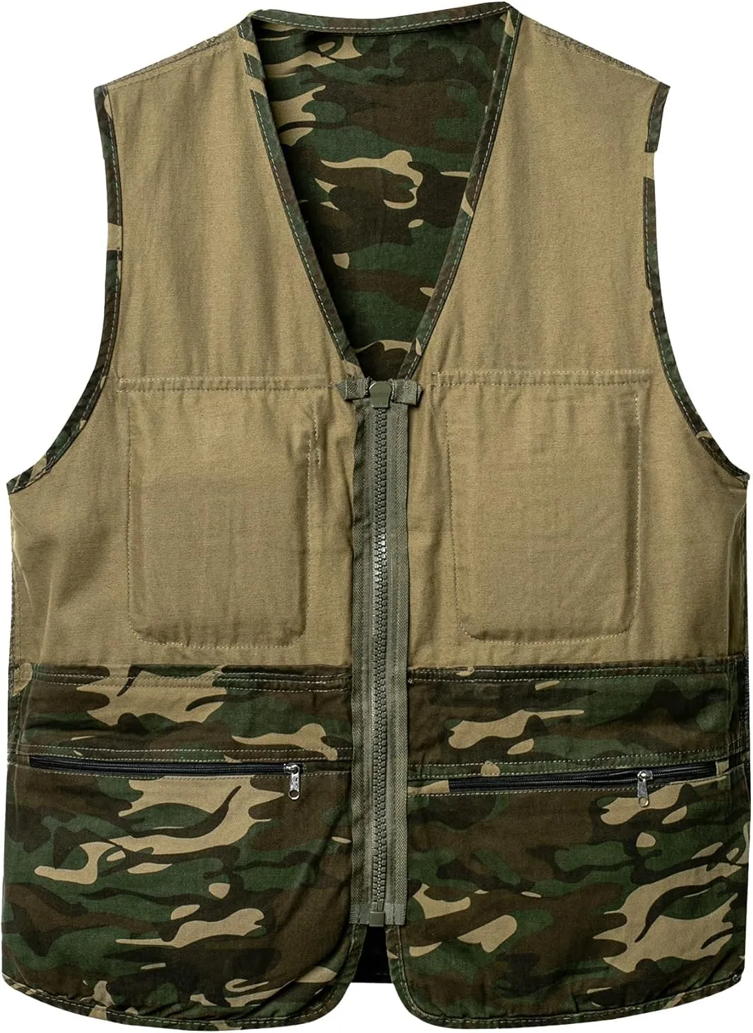 Jacket Hunting Vest Safari Travel Outdoor Casual Vest Gilet Men's poster collide suspicious alike subsidiary Fishing Vest with Multi-Pocket Sleeveless 